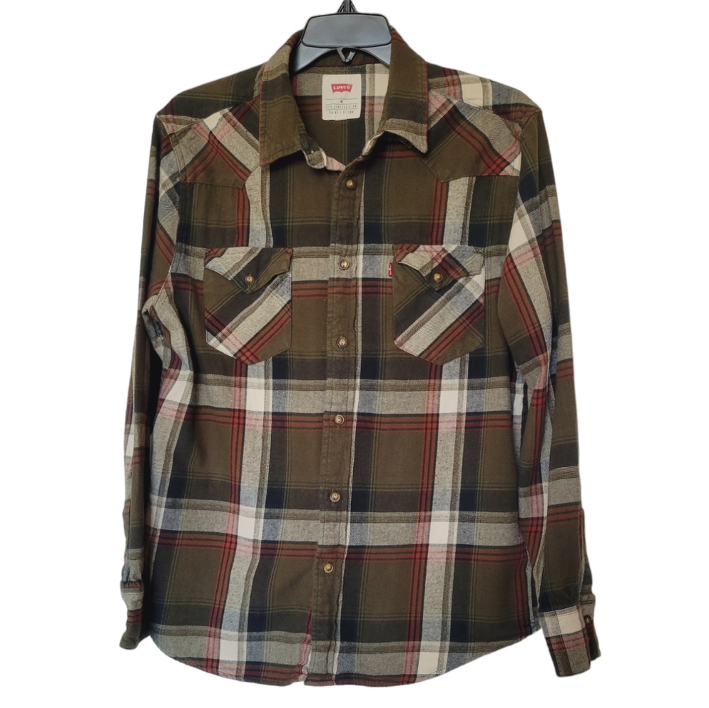 Levi's Plaid Flannel Button-down Shirt - Picture 1 of 7